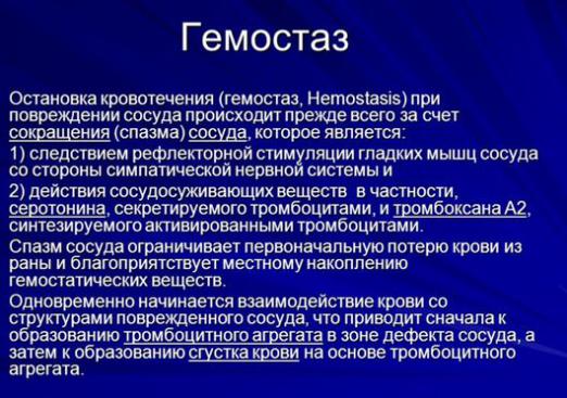 Какво представлява хемостазата?